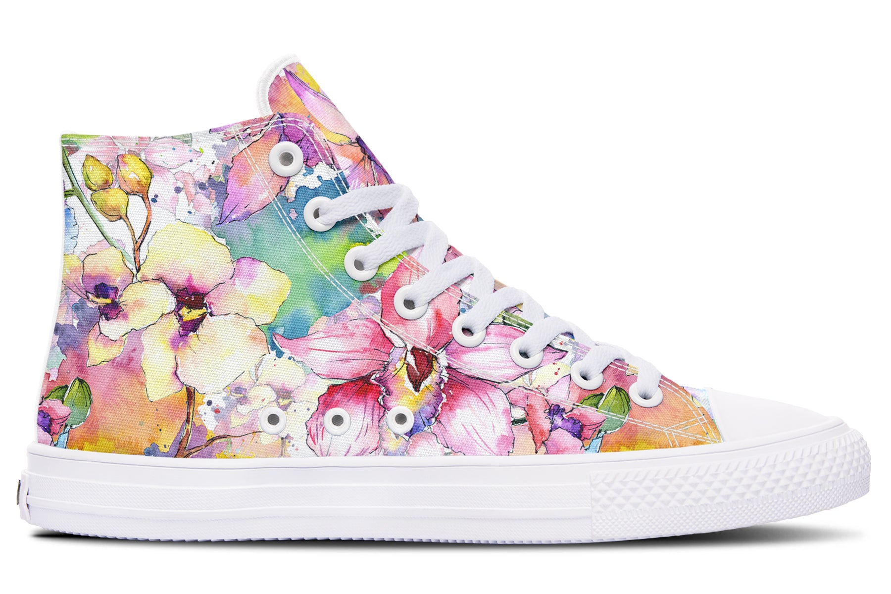 Watercolour Flowers High Tops