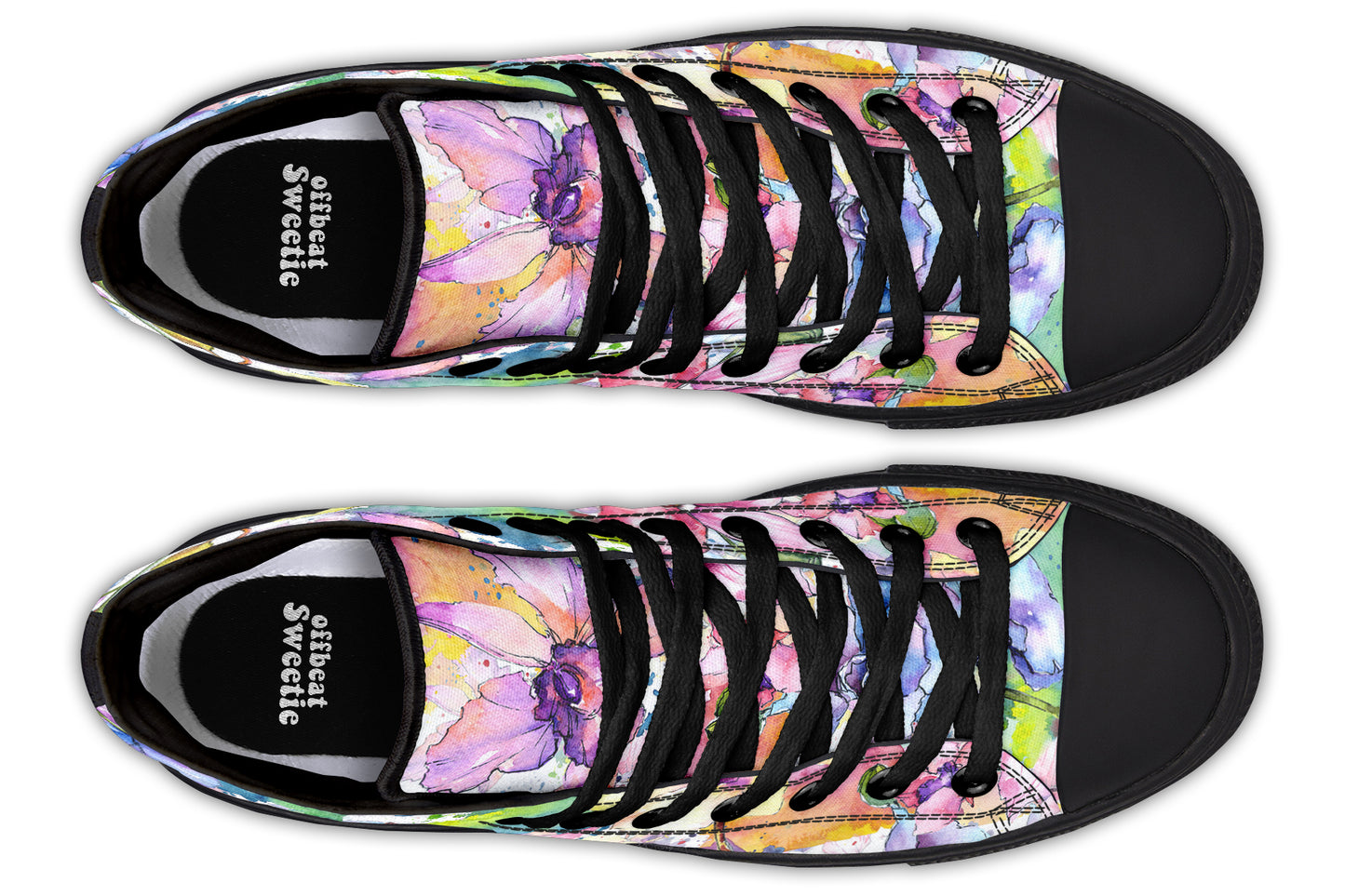 Watercolour Flowers High Tops