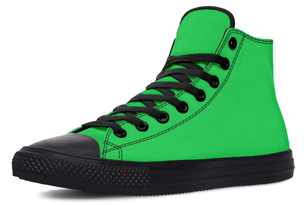 Yellow And Green Mismatch High Tops