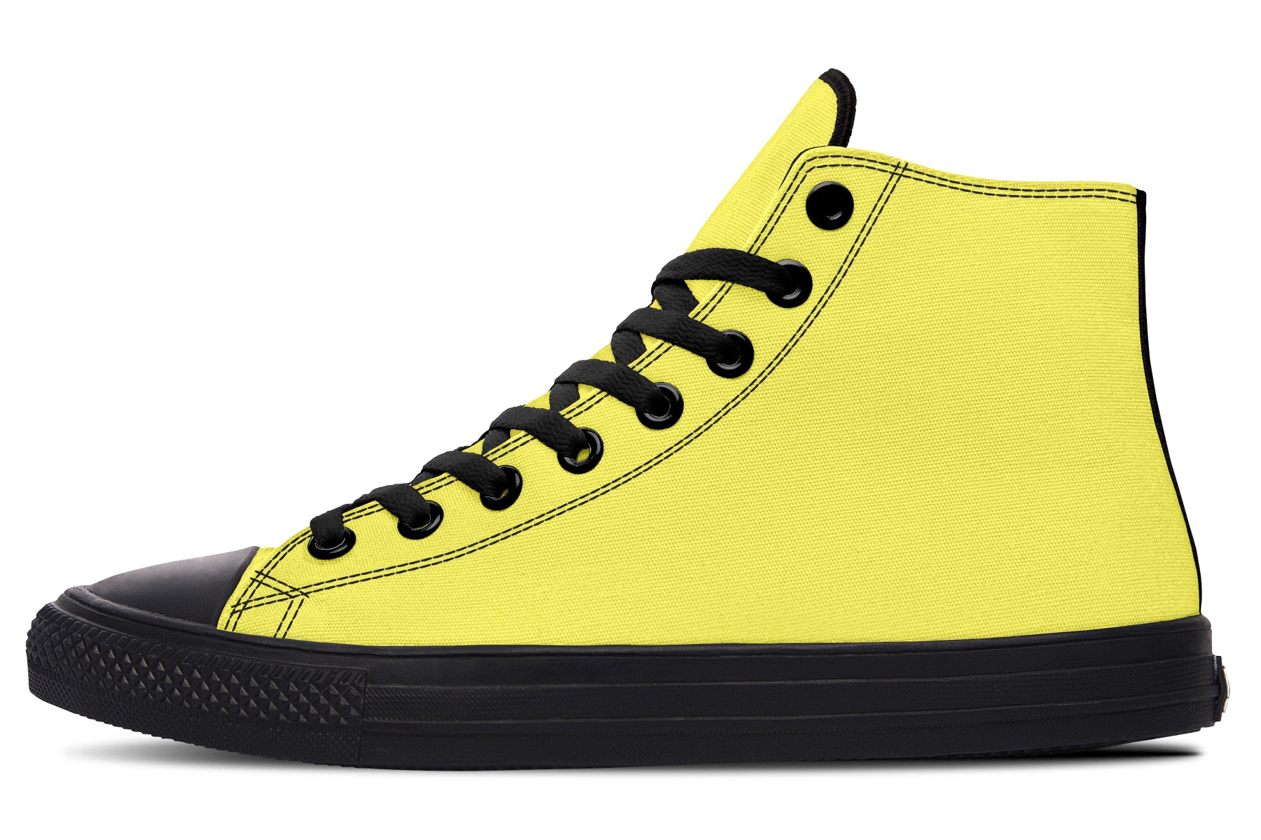 Yellow And Purple Mismatch High Tops
