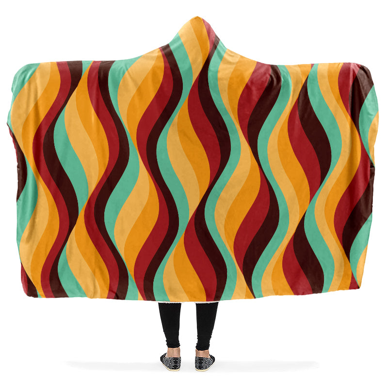 60s Wallpaper Hooded Blanket