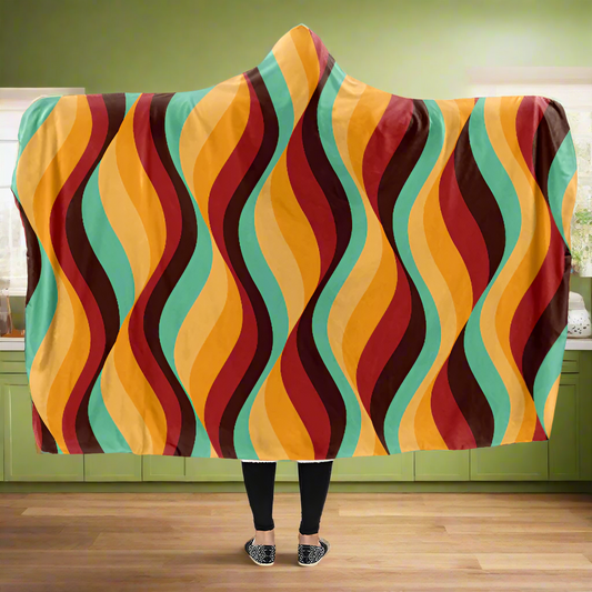 60s Wallpaper Hooded Blanket