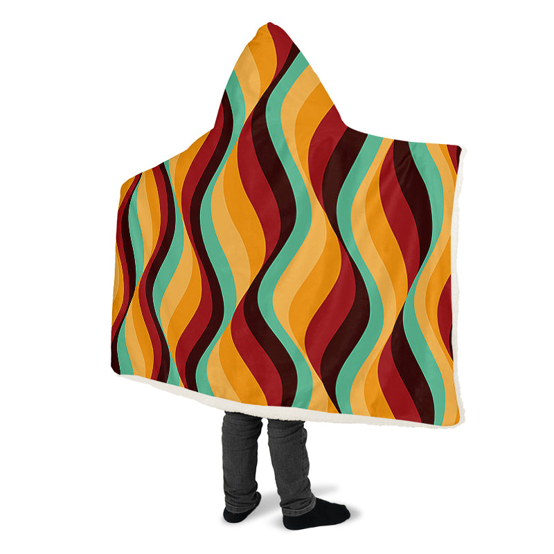 60s Wallpaper Hooded Blanket