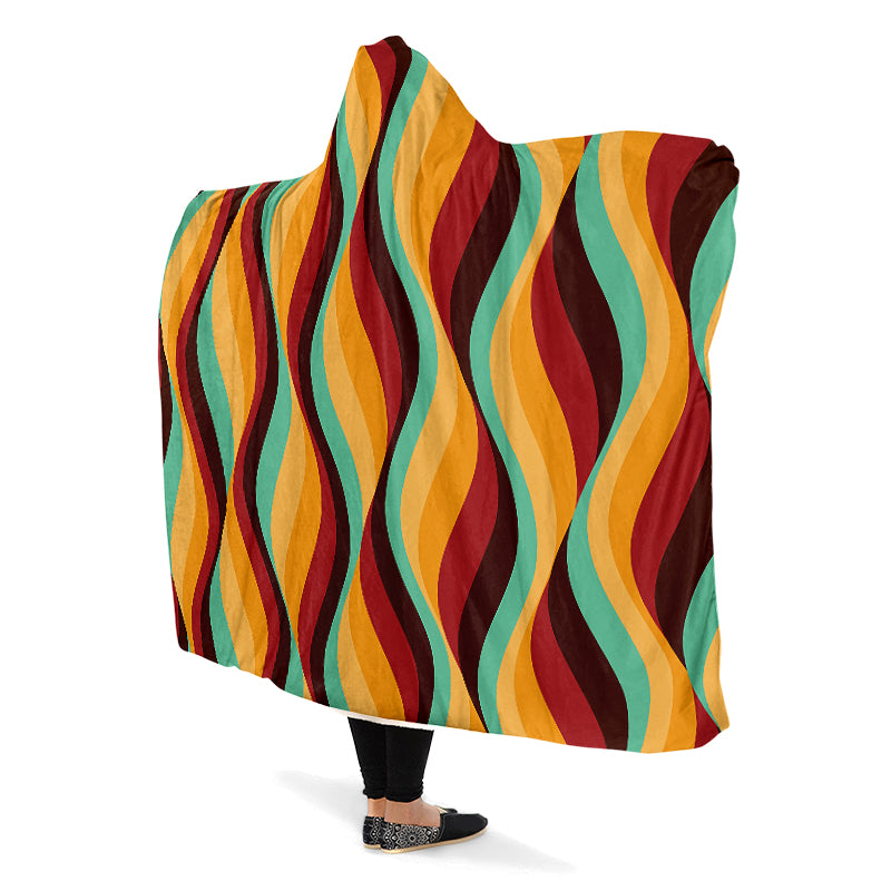 60s Wallpaper Hooded Blanket