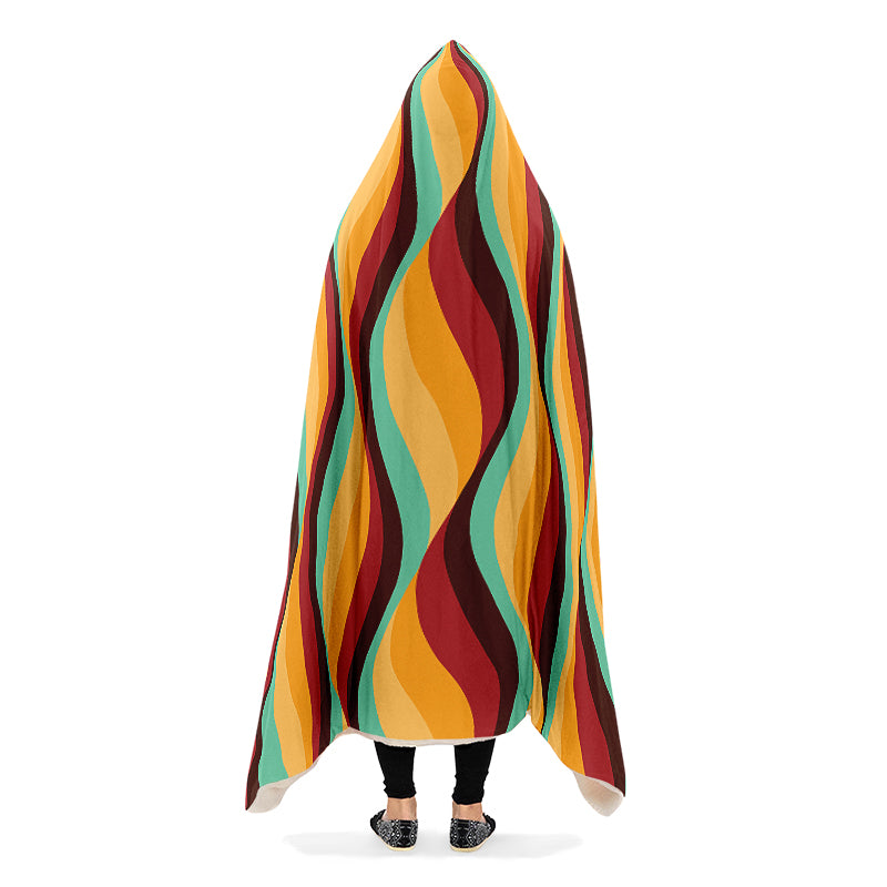 60s Wallpaper Hooded Blanket