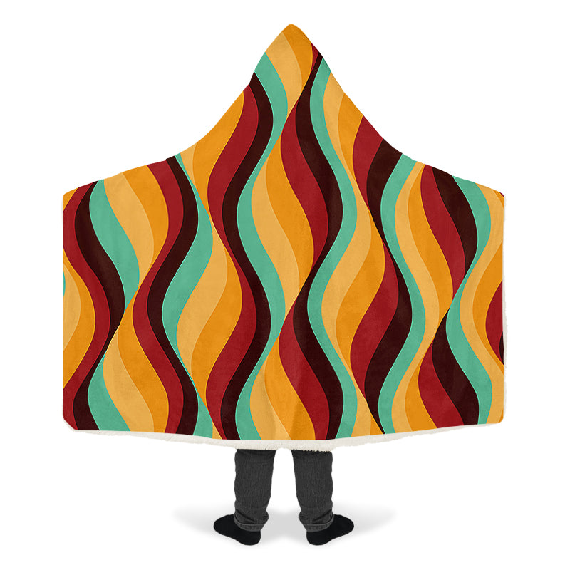 60s Wallpaper Hooded Blanket