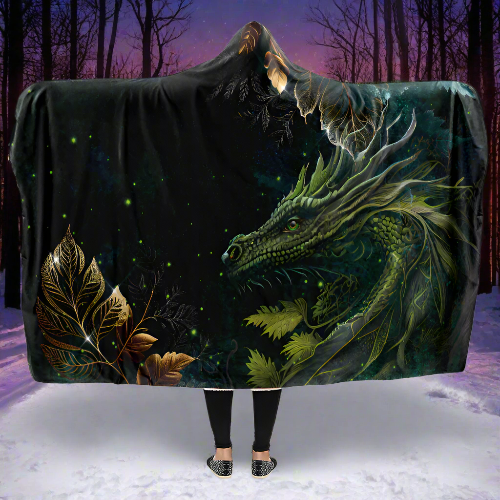 Dragons Gaze Hooded Blanket