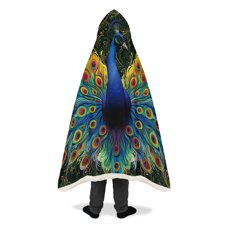 Peacock Hooded Blanket