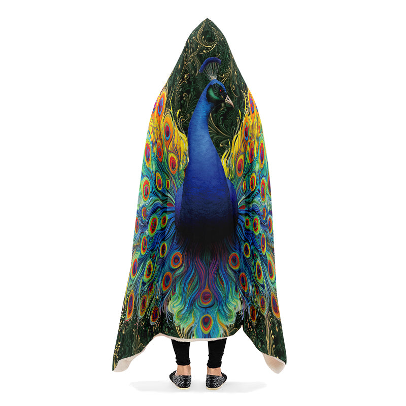 Peacock Hooded Blanket