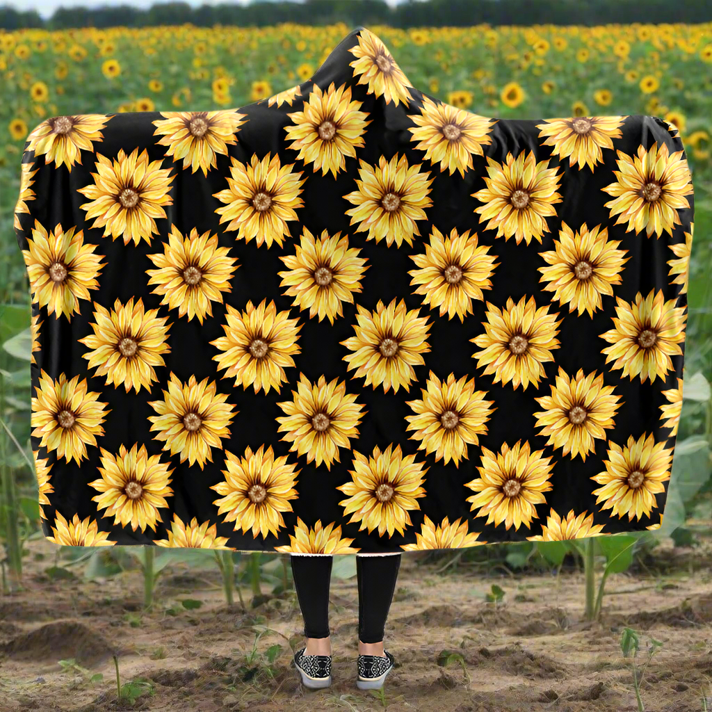 Sunflowers Hooded Blanket