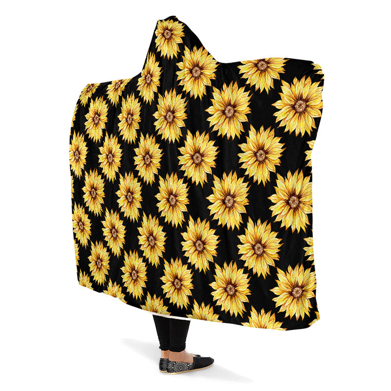 Sunflowers Hooded Blanket