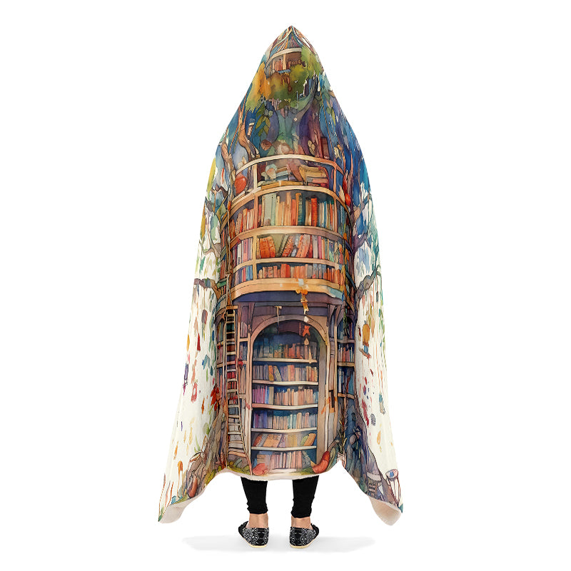 Tree Library Hooded Blanket