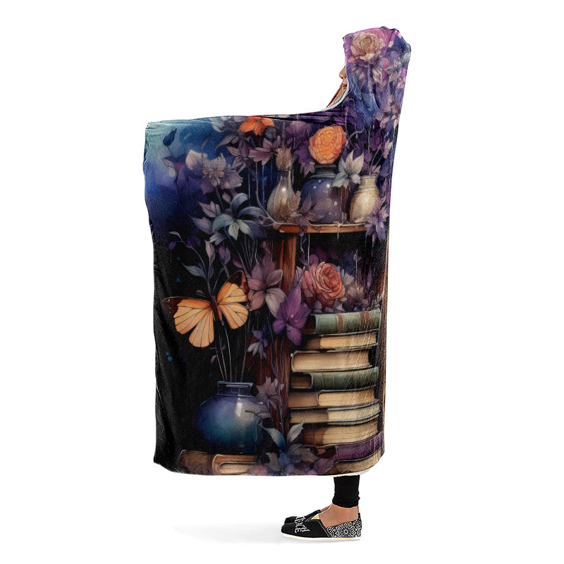 Whimsical Library Hooded Blanket