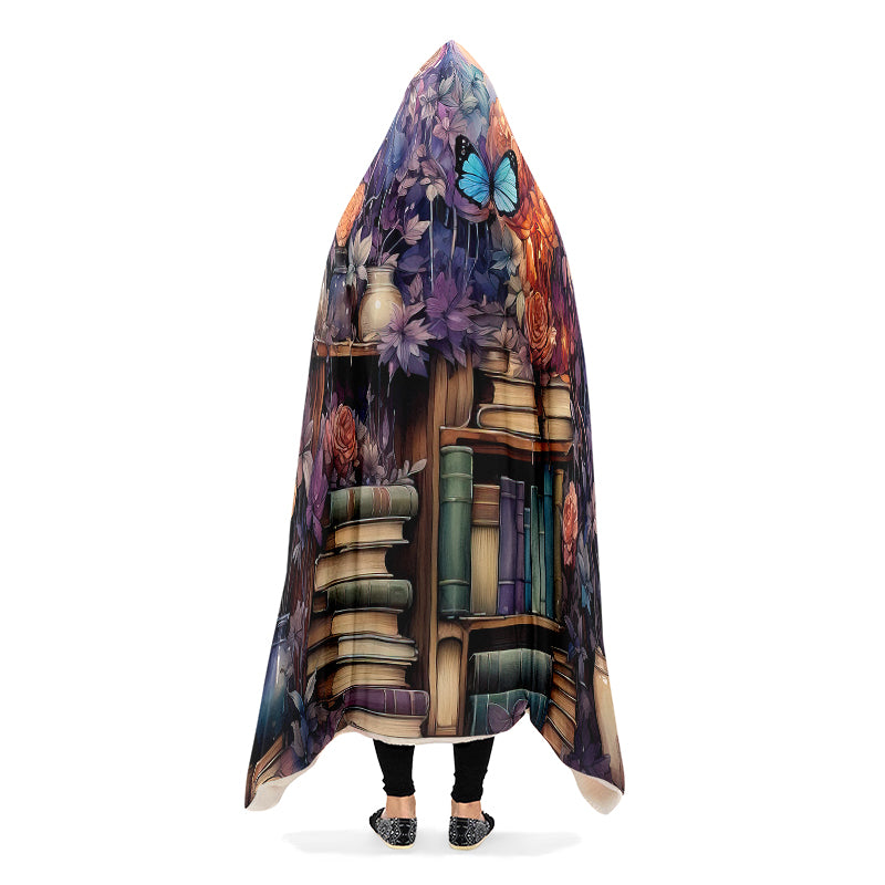 Whimsical Library Hooded Blanket