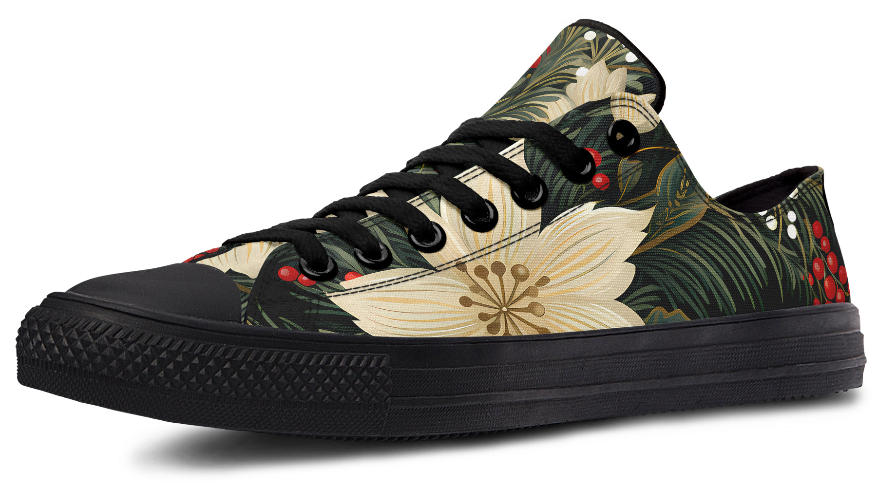 Christmas Flora Low Tops