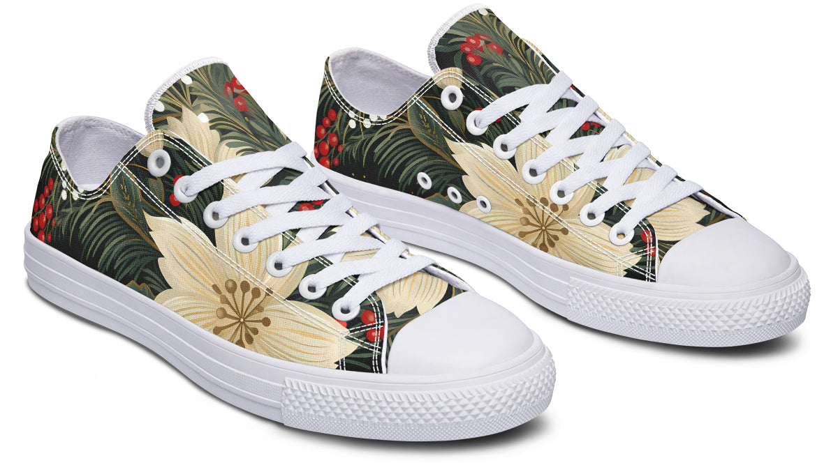 Christmas Flora Low Tops