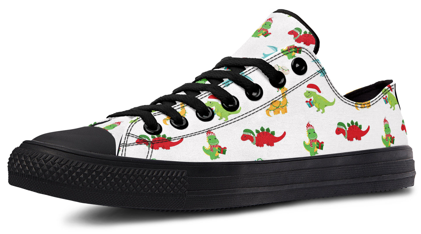 Dino Christmas Low Tops