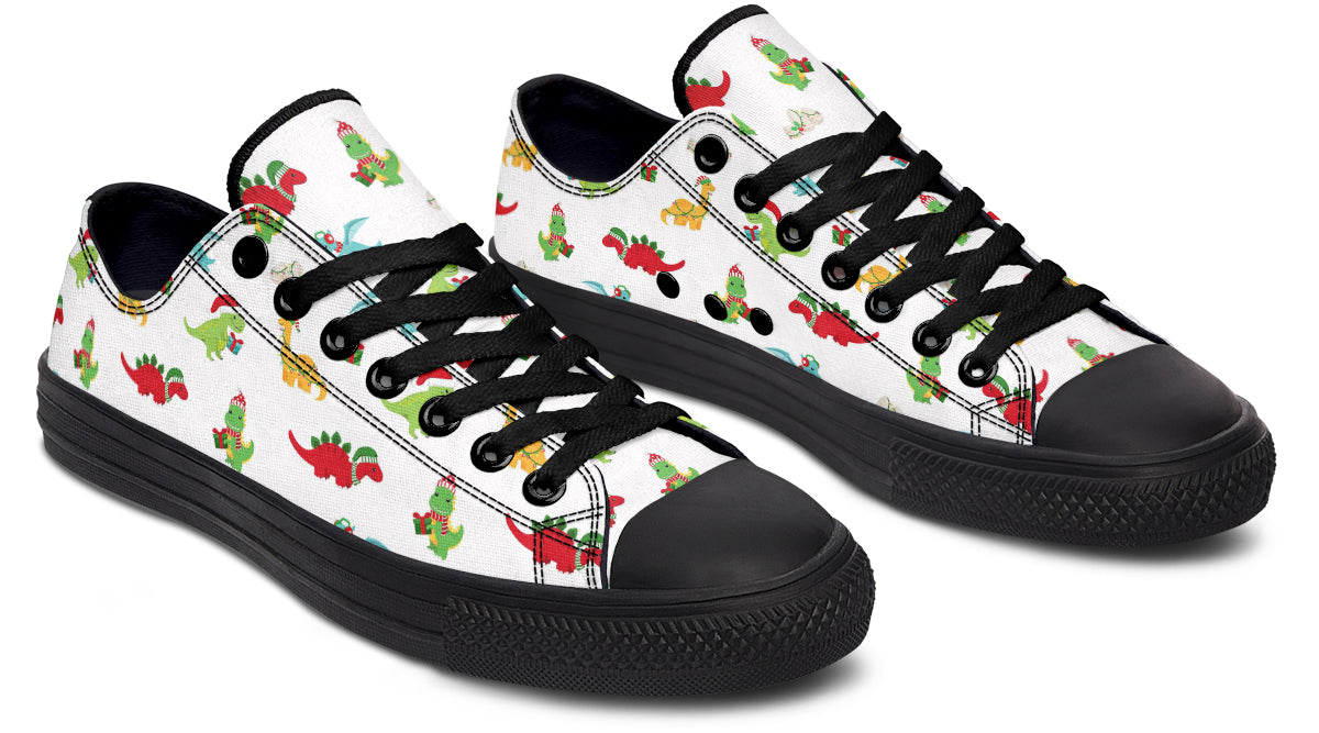 Dino Christmas Low Tops