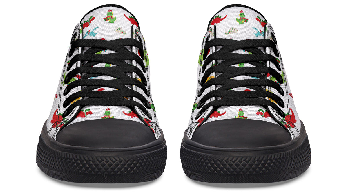 Dino Christmas Low Tops