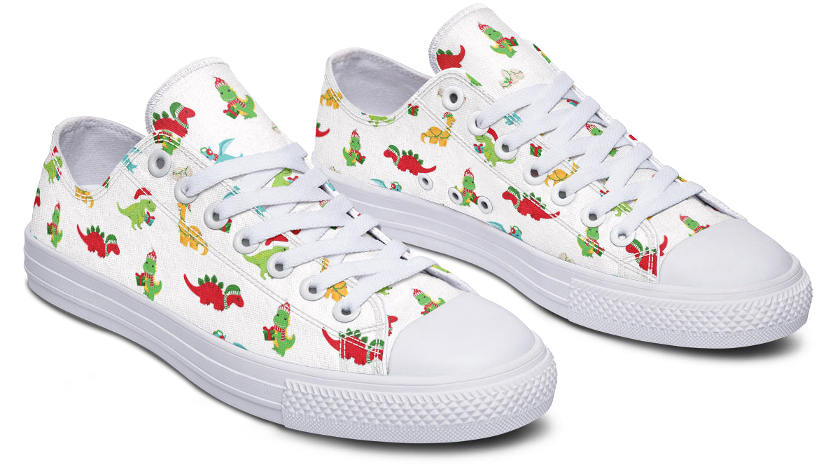 Dino Christmas Low Tops