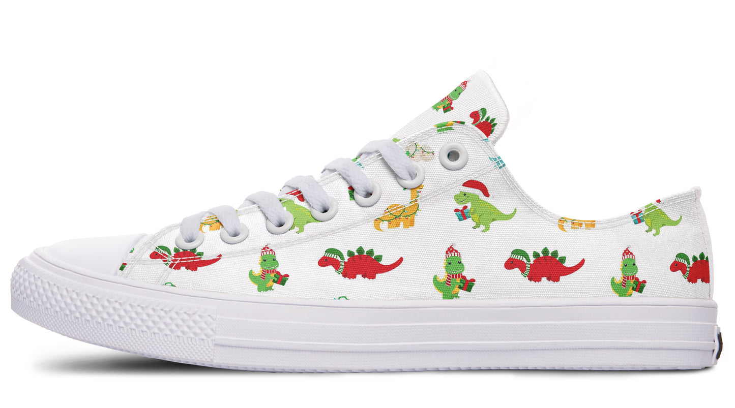 Dino Christmas Low Tops