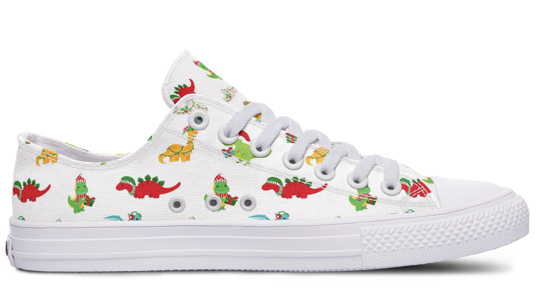 Dino Christmas Low Tops