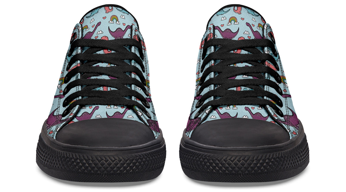 Dinos And Rainbows Low Tops