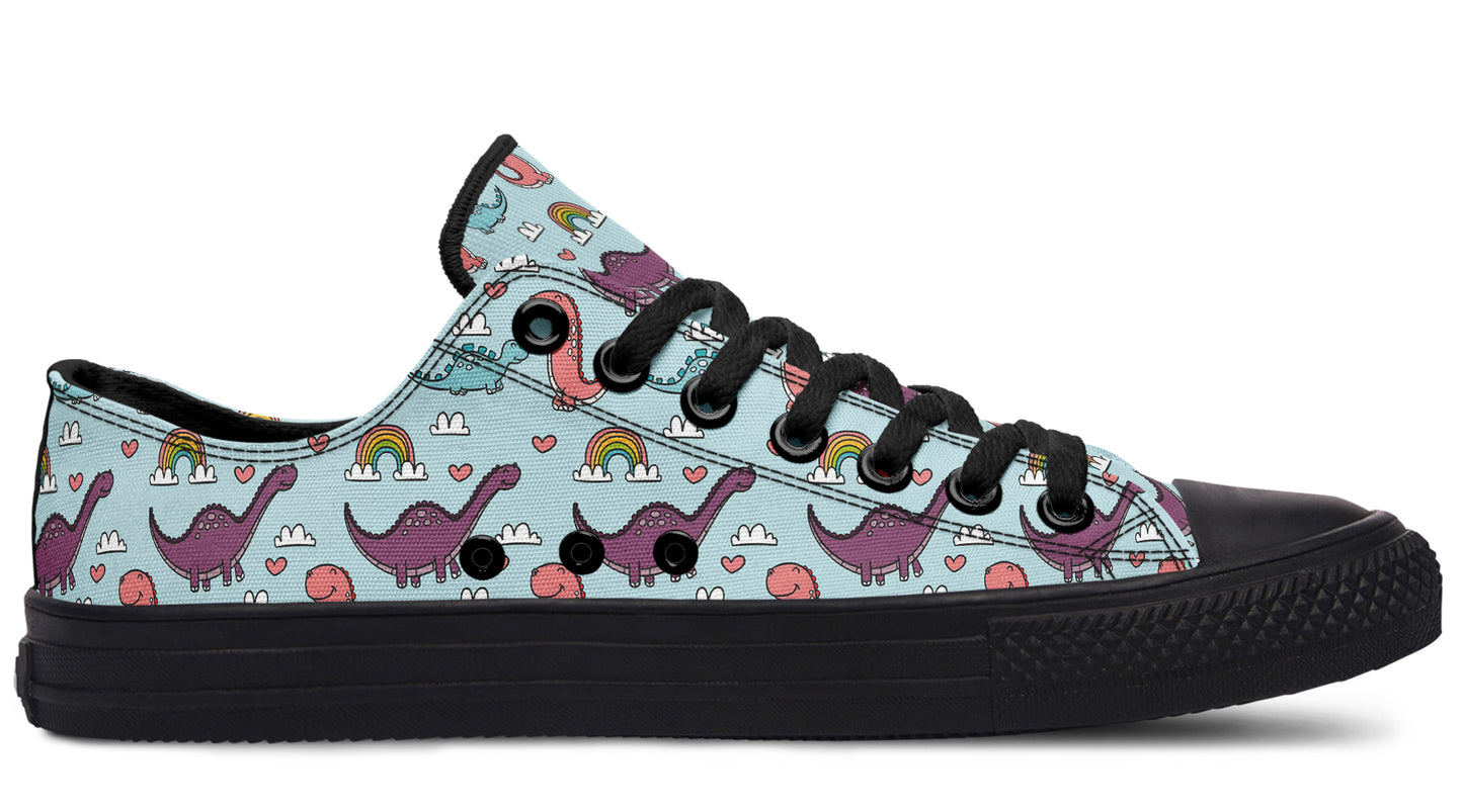 Dinos And Rainbows Low Tops