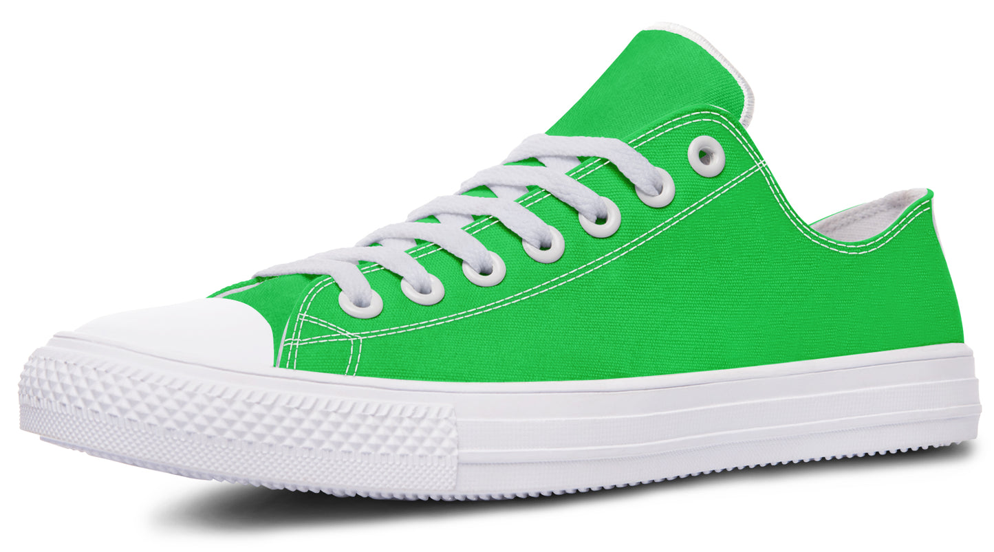 Green And Purple Mismatched Low Tops