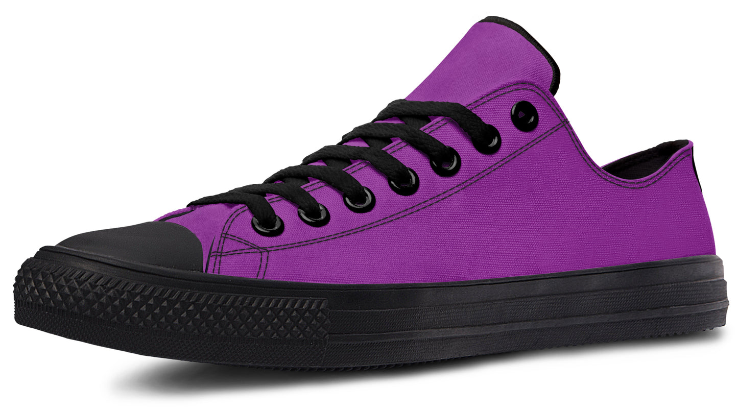 Purple And Pink Mismatched Low Tops
