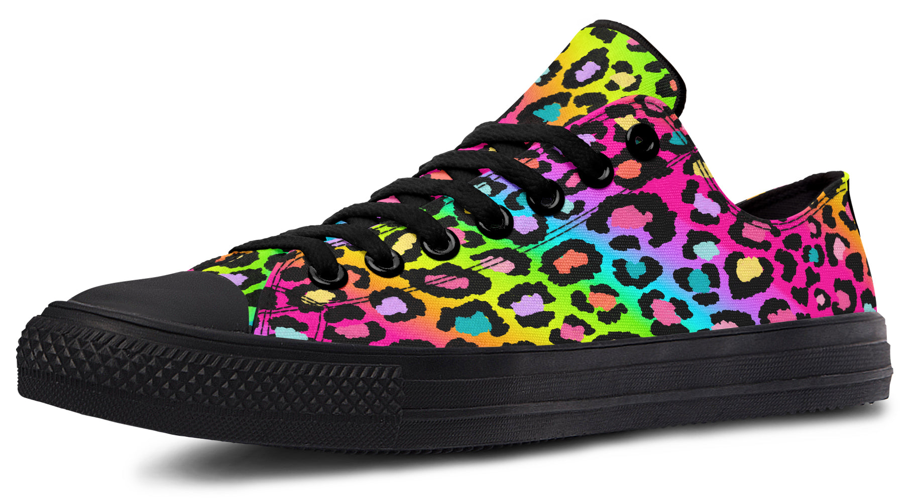 Rainbow Leopard Low Tops