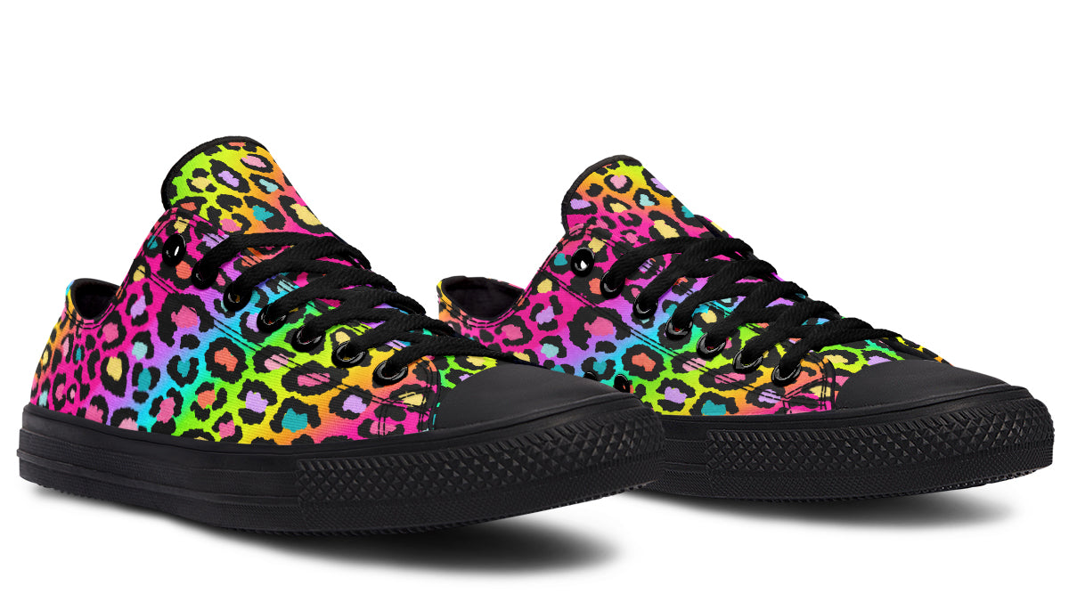 Rainbow Leopard Low Tops