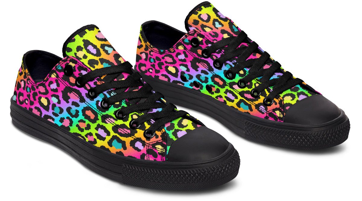 Rainbow Leopard Low Tops