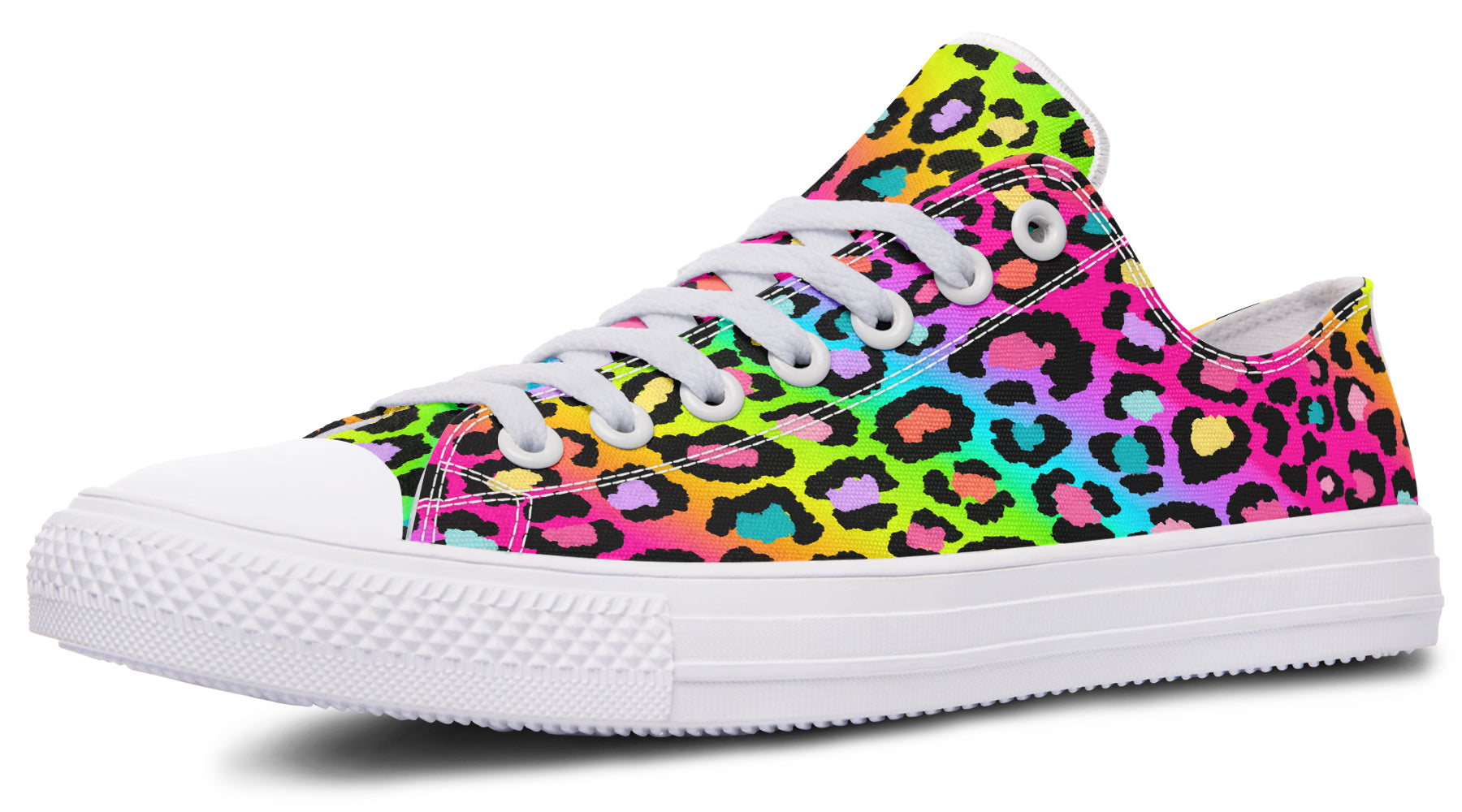 Rainbow Leopard Low Tops