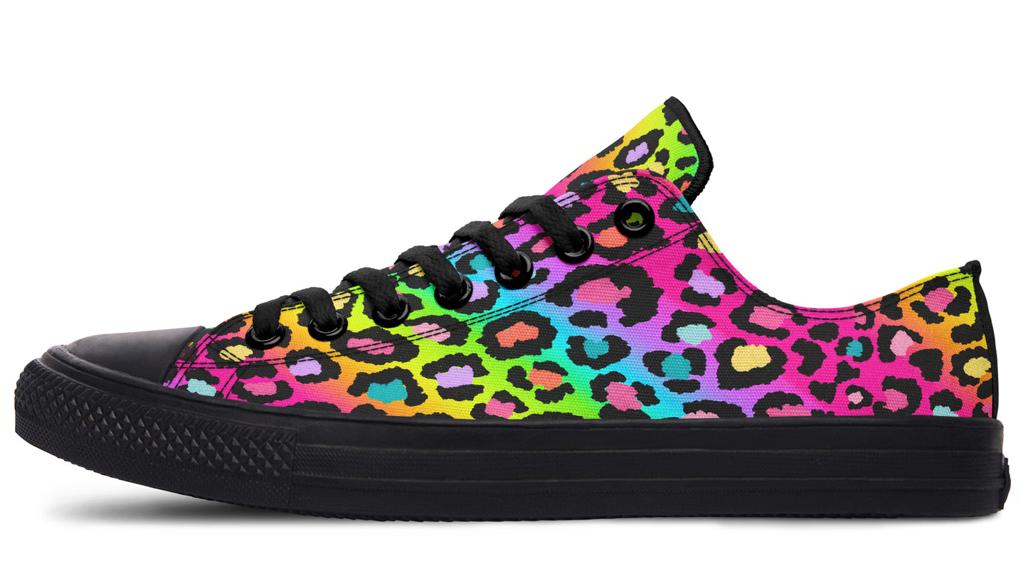 Rainbow Leopard Low Tops