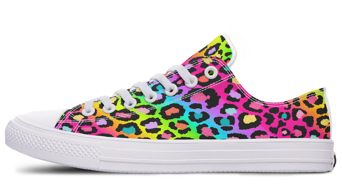 Rainbow Leopard Low Tops