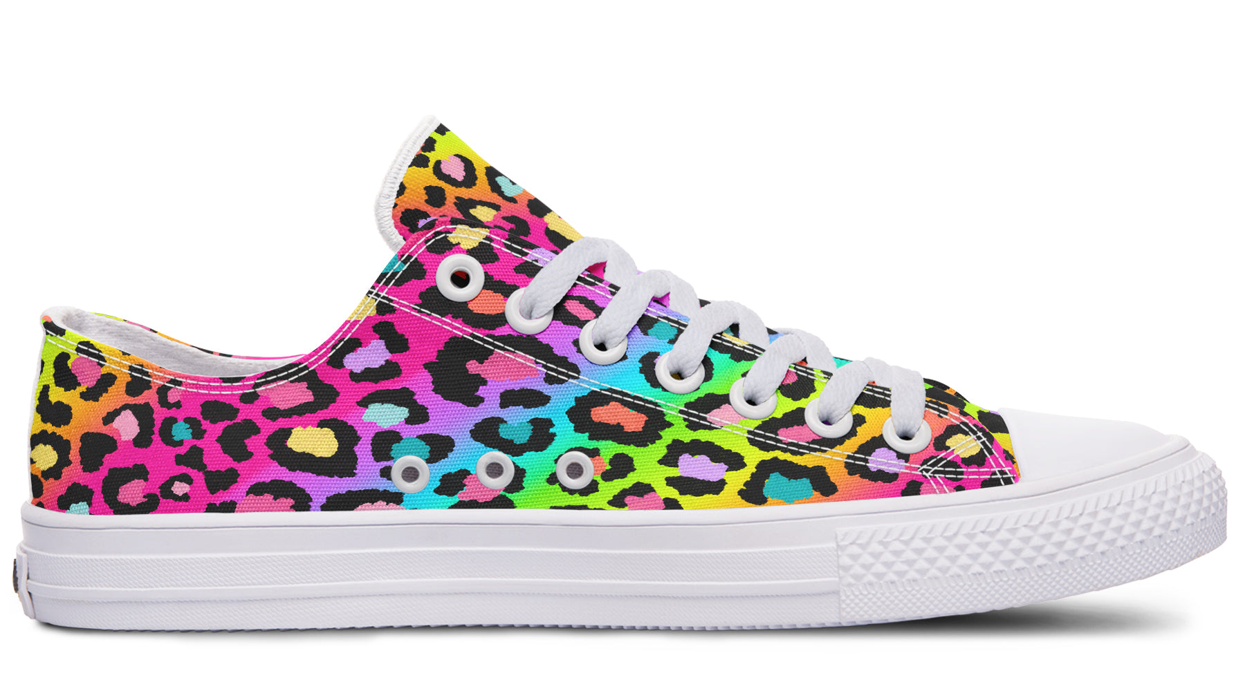 Rainbow Leopard Low Tops