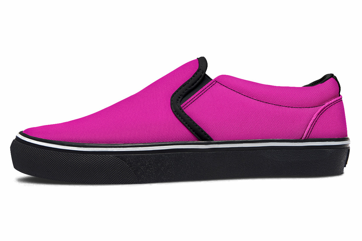 Blue And Pink Mismatch Slip Ons