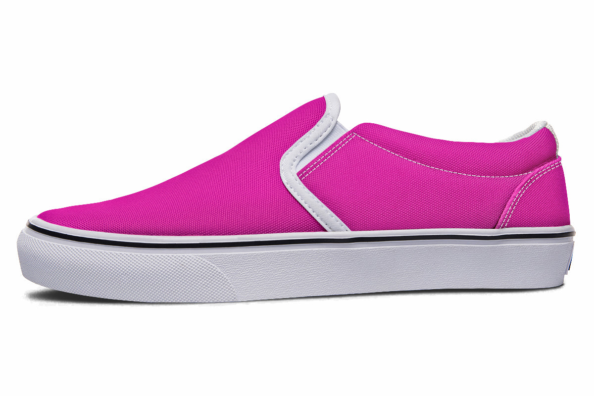 Blue And Pink Mismatch Slip Ons