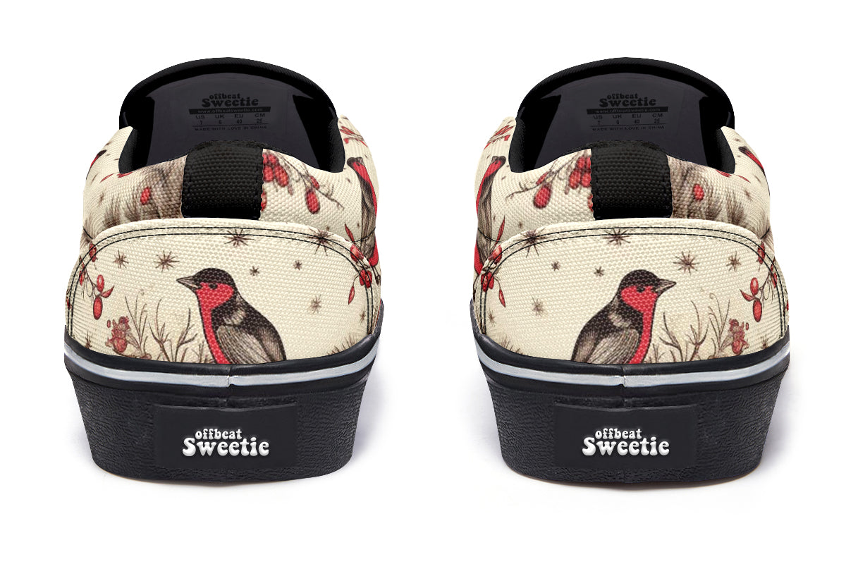 Christmas Birds Slip Ons