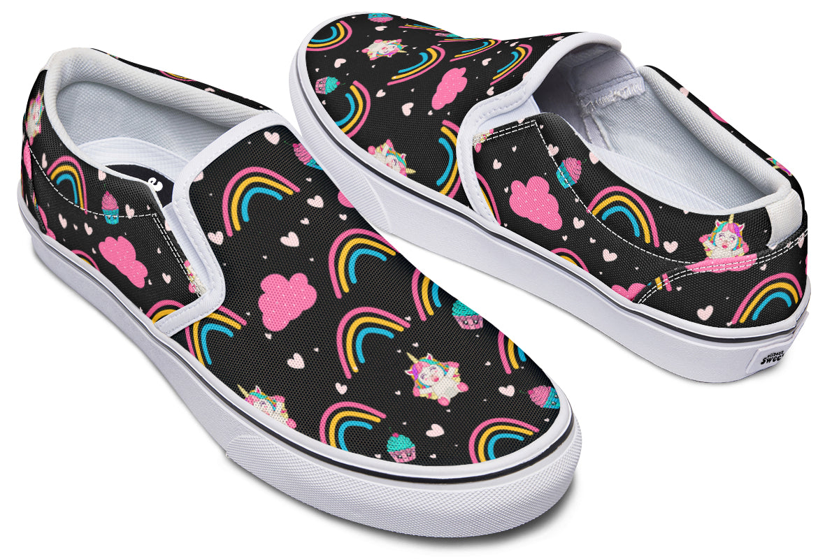 Cutesy Unicorns Slip Ons