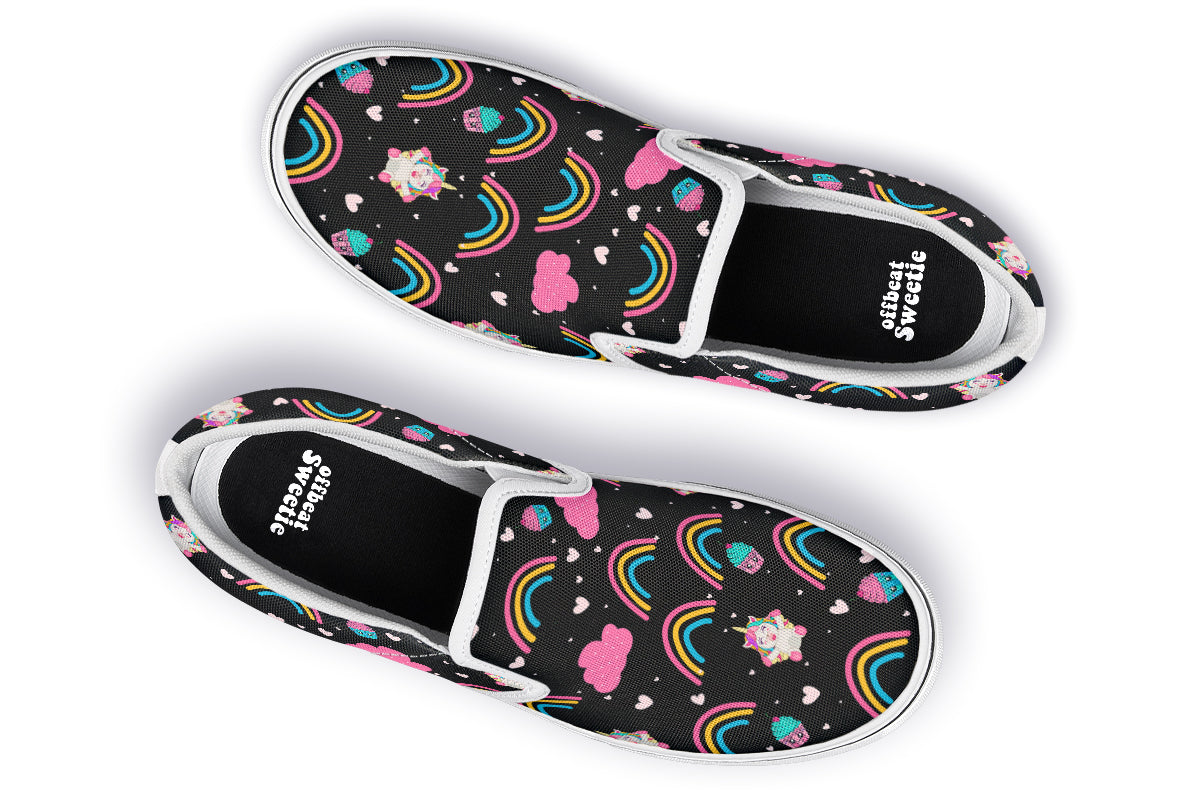 Cutesy Unicorns Slip Ons