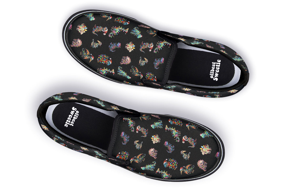 Dinos In Lights Slip Ons