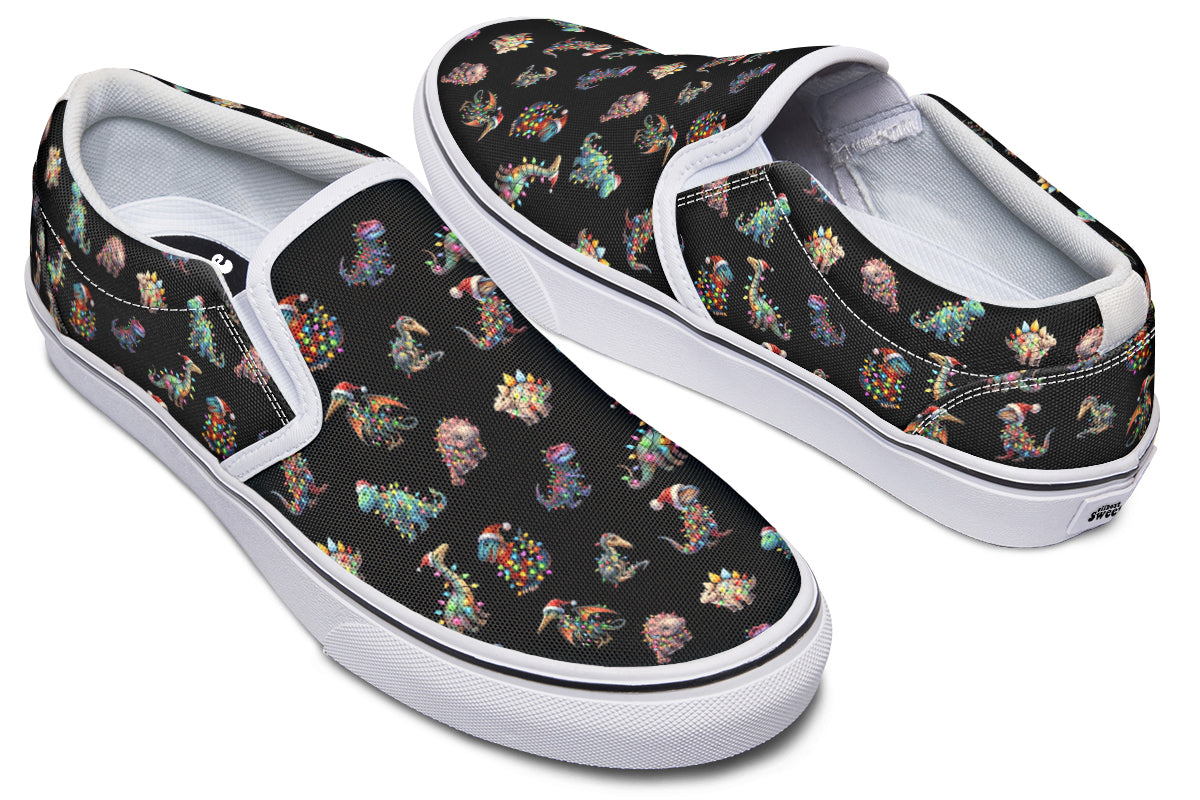 Dinos In Lights Slip Ons