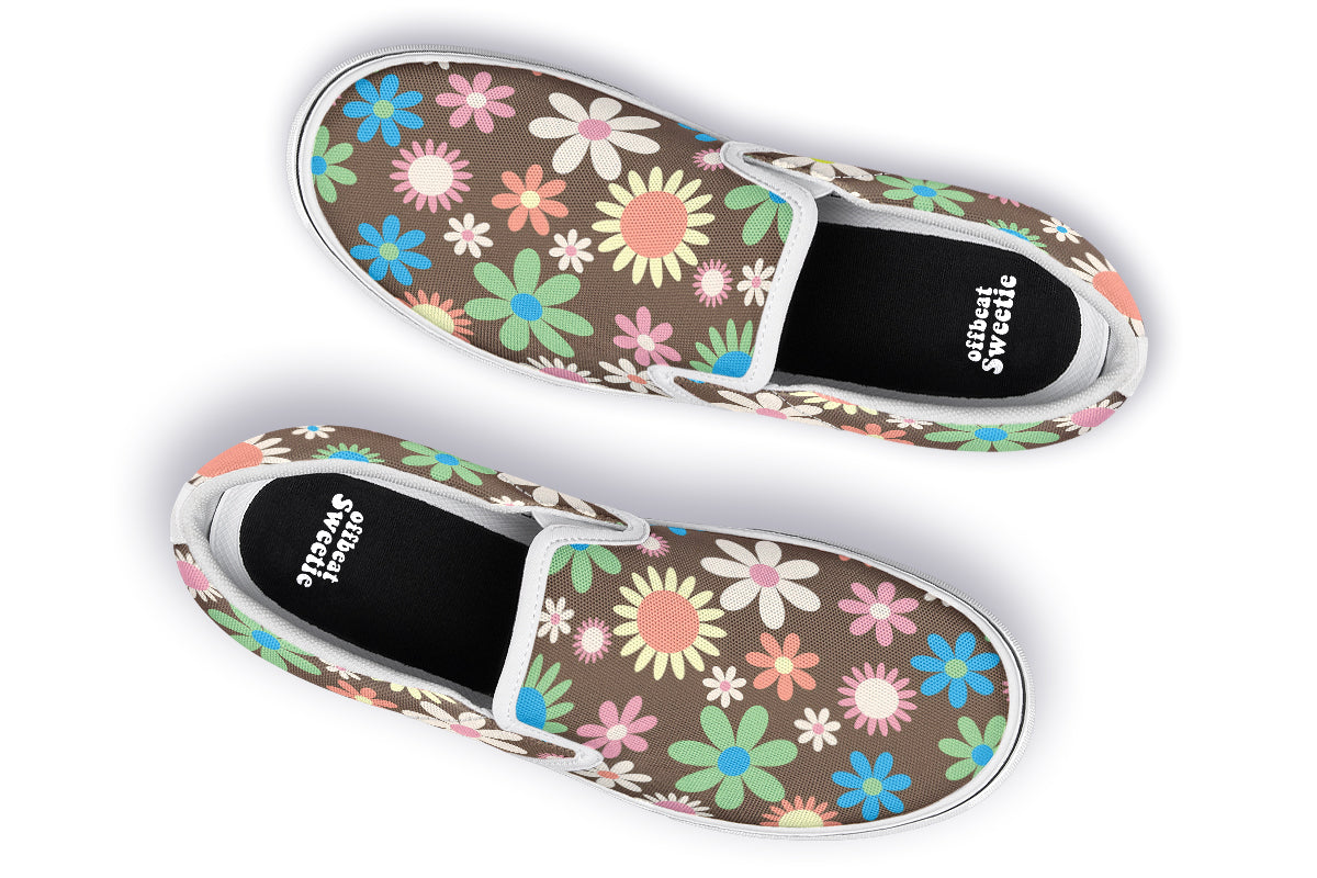 Judy's Flowers Slip Ons