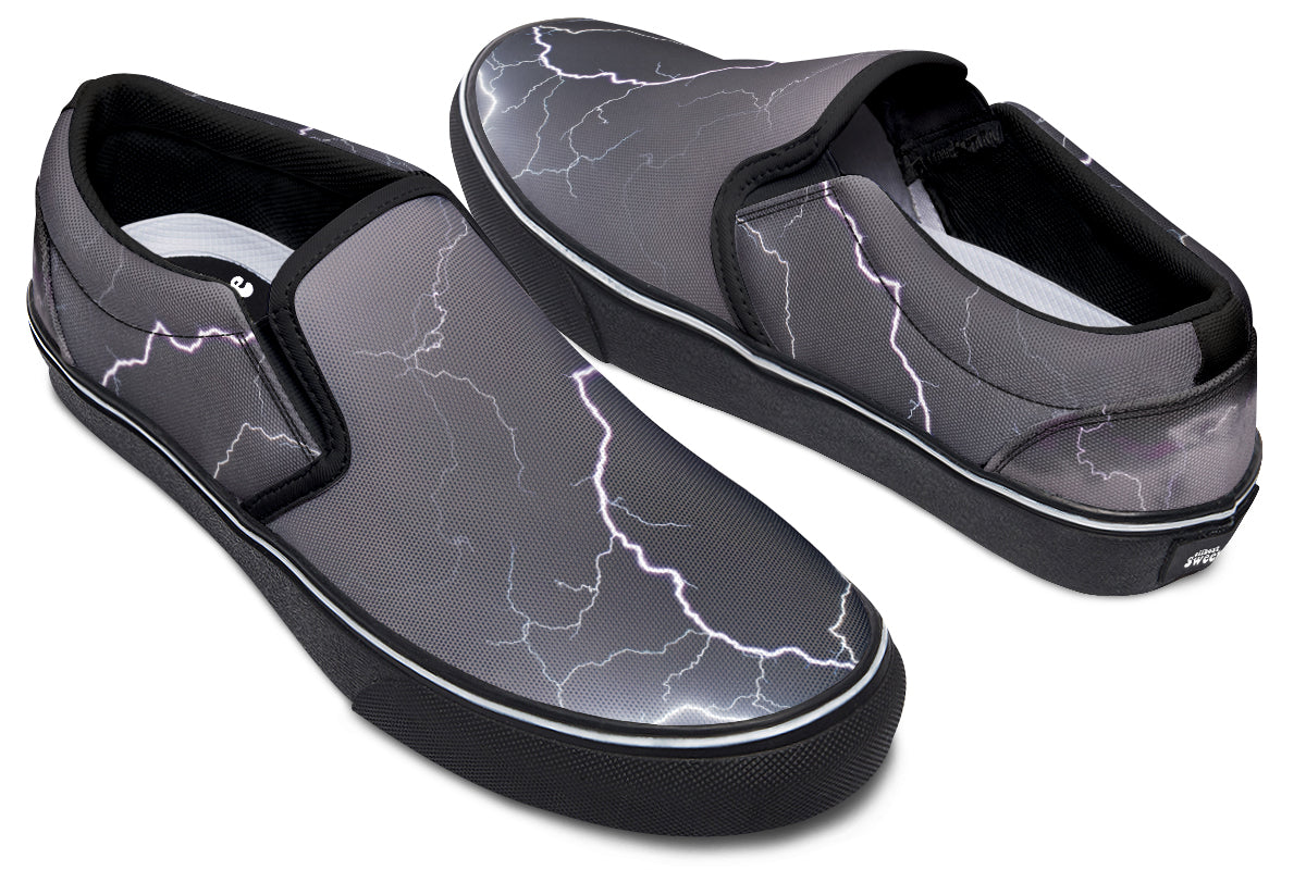 Lightning Crashes Slip Ons