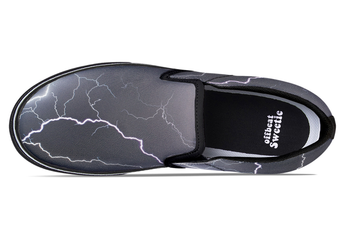 Lightning Crashes Slip Ons