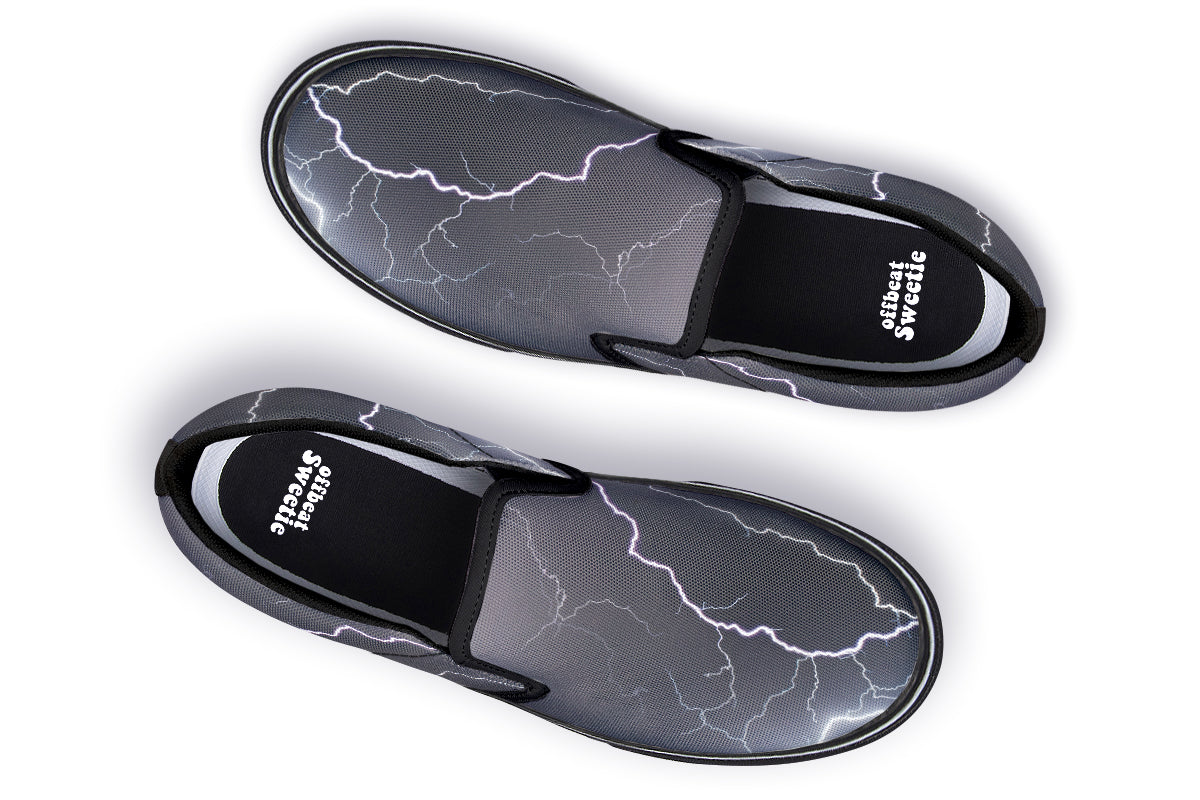 Lightning Crashes Slip Ons