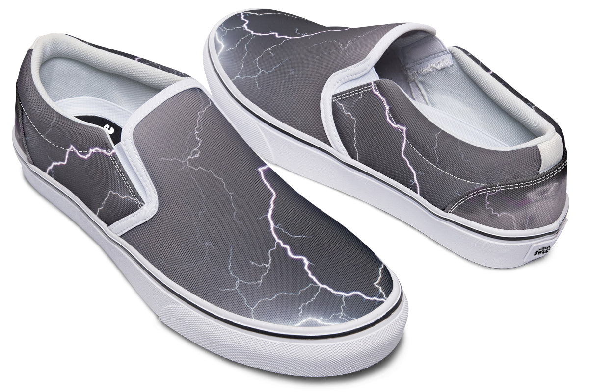 Lightning Crashes Slip Ons