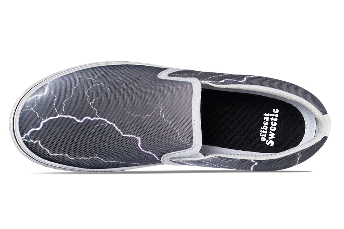 Lightning Crashes Slip Ons